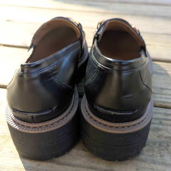 Sam Edelman black lug sole loafers - Picture 3 of 5